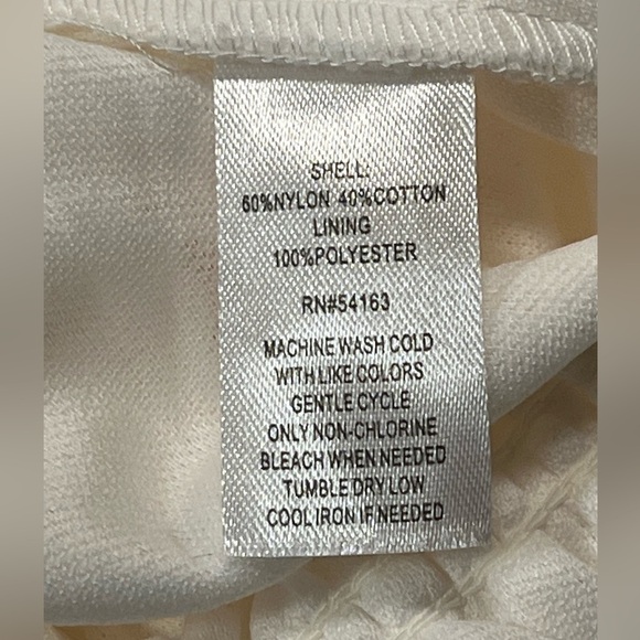 Marc New York | NWT Cream Long Sleeve Peplum Lace Top Sz M - Picture 6 of 7